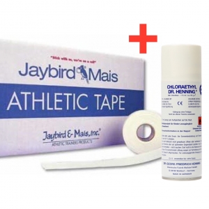 Jaybird & Mais non-elastic sports  tape Pro-white 3.8 cm -13.7m + Dr. Henning (GIFT)