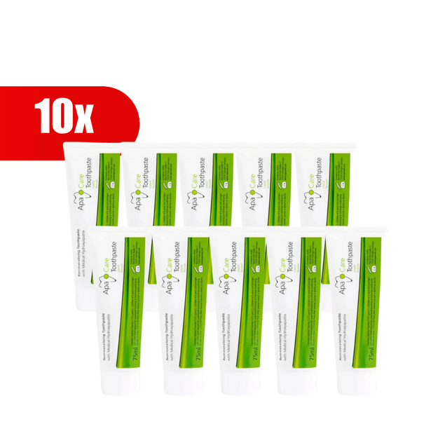 10 VNT. APACARE remineralizuojanti dantų pasta – pažangi emalio apsauga iš Vokietijos