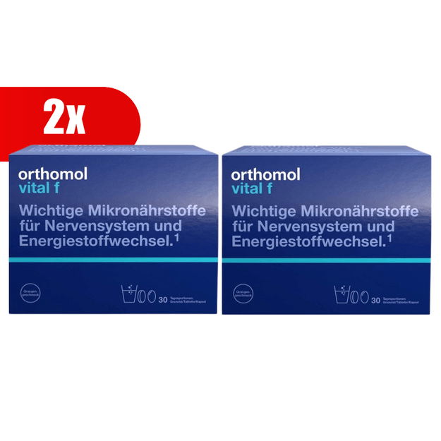 2 VNT. ORTHOMOL Vital F milteliai moterims (30 dienos dozių)