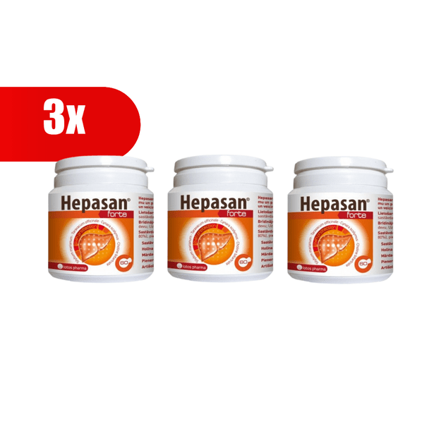 3 VNT. HEPASAN Forte kapsulės (30 dienos dozių)