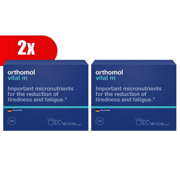 2 VNT. ORTHOMOL Vital M milteliai vyrams (30 dienos dozių)