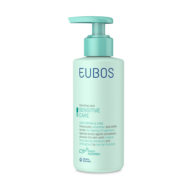 EUBOS Sensitive atkuriamasis rankų kremas jautriai odai, 150 ml
