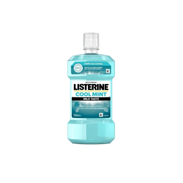 LISTERINE Cool Mint Mild burnos skalavimo skystis, 500 ml