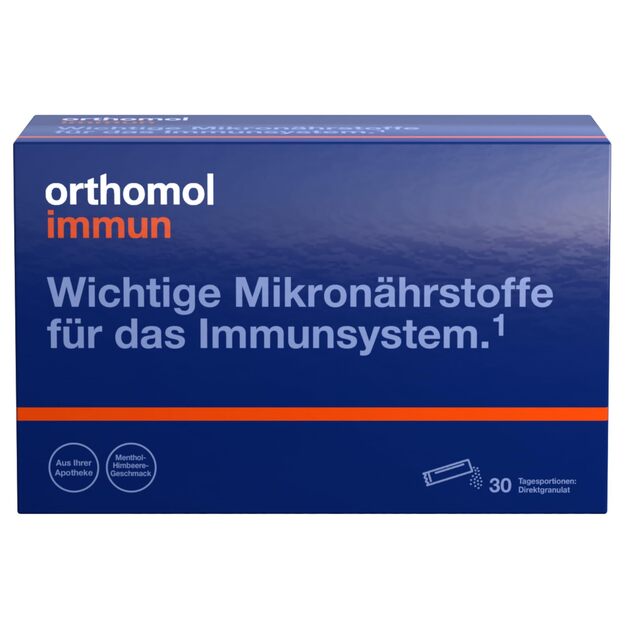Orthomol Immun menthol-raspberry flavored granules