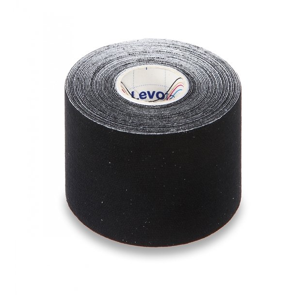 LEVOTAPE 5 cm x 5 m kinezioteipas, juodos spalvos