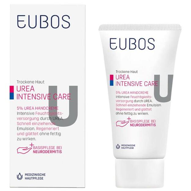 EUBOS Dry Skin Urea 5% rankų kremas, 75 ml