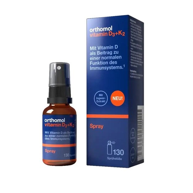 ORTHOMOL Vitamin D3+K2 20 ml (130 purškimo dozių)