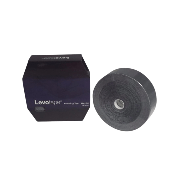 LEVOTAPE 32 m x 5 cm kinezioteipas, juodos spalvos