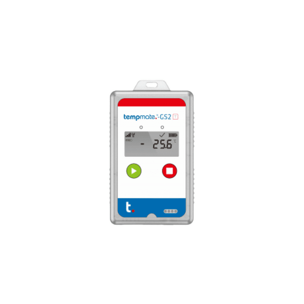 TEMPMATE GS2T vienkartinis realaus laiko GSM temperatūros registratorius (logeris) su ličio baterija