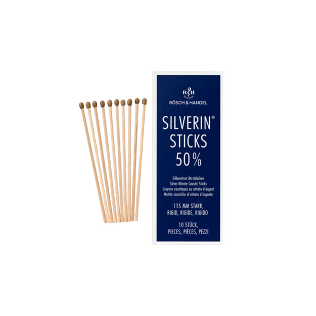 SILVERIN® Sticks 50% su sidabro nitratu karpų priežiūrai, 10 vnt.