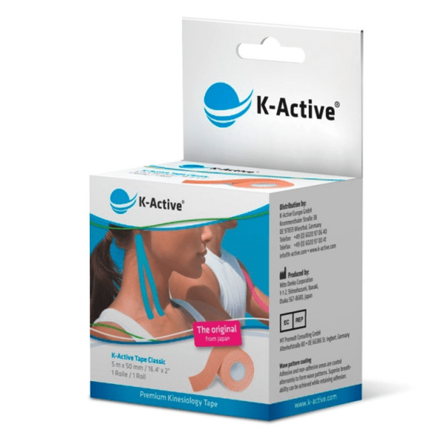 K-ACTIVE Classic 5 cm x 5 m kinesiology adhesive tape, beige