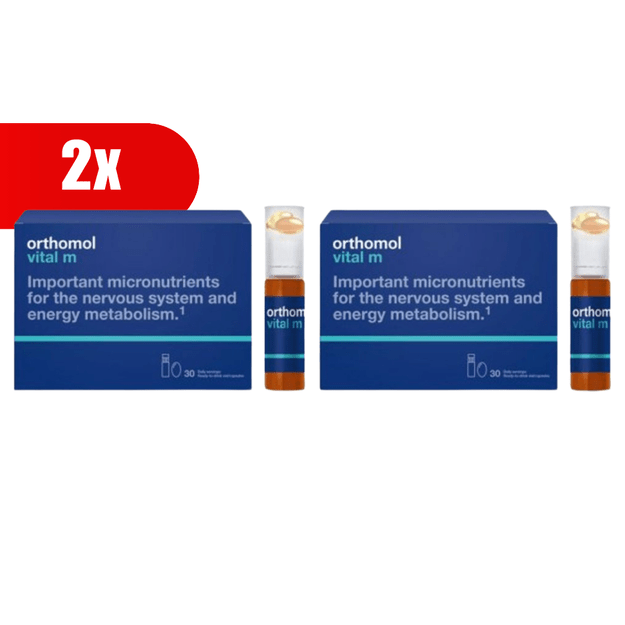 2 VNT. ORTHOMOL Vital M drink vyrams (30 dienos dozių)
