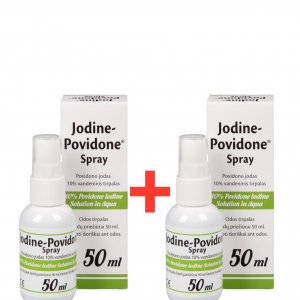 1+1 SALE! Jodine-Povidone Spray 50 ml, antiseptic, disinfect the skin 